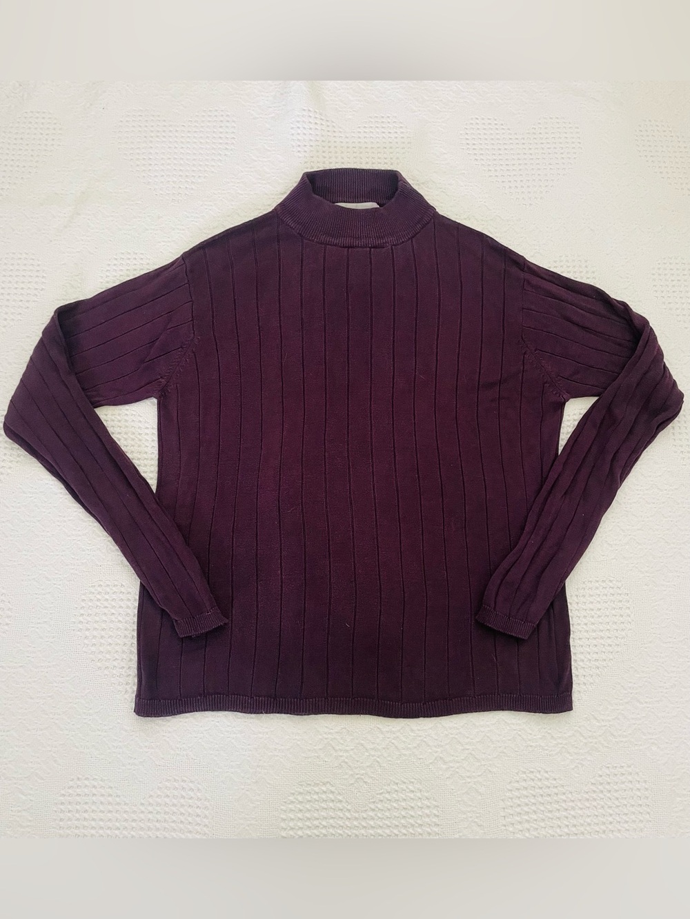 Vintage Kevo 100% Silk Knit Sweater Women’s Large Plum